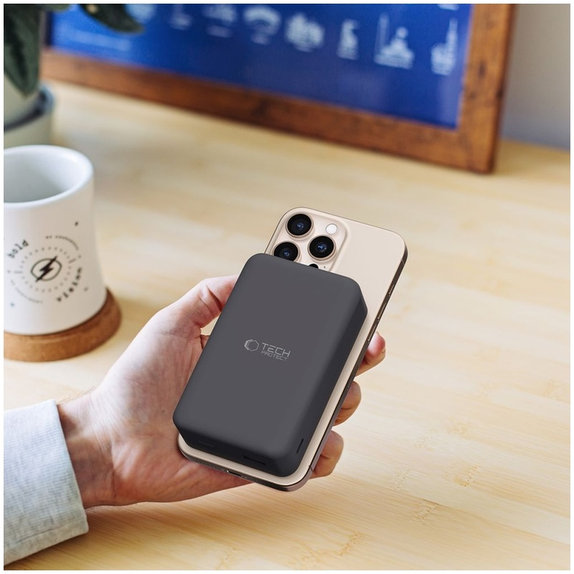 Power bank PB12 Lifemag MagSafe 20000mAh, neagră, Tech-Protect