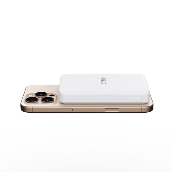 Power bank PB24 Lifemag Qi2 MagSafe 10000mAh, albă, Tech-Protect