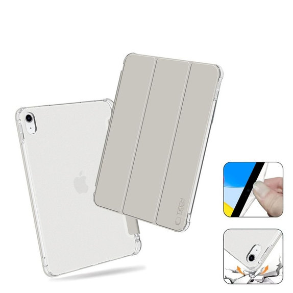 Husă Sc Pen Hybrid pentru iPad 10.9" 10 / 2022 / 11" 11 / 2025, Crystal Silver, Tech-Protect