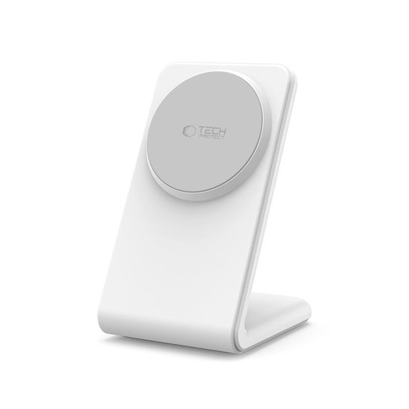 Încărcător wireless QI15W-A38 Magnetic MagSafe, albă, Tech-Protect