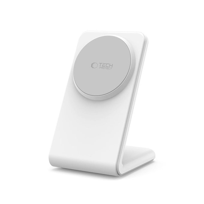 Încărcător wireless QI15W-A38 Magnetic MagSafe, albă, Tech-Protect