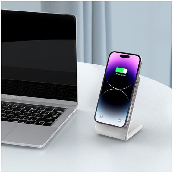 Încărcător wireless QI15W-A38 Magnetic MagSafe, albă, Tech-Protect