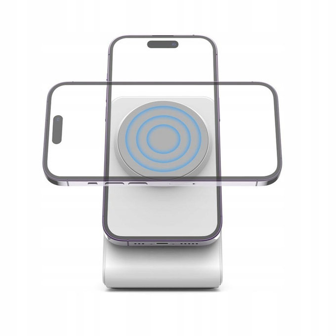 Încărcător wireless QI15W-A38 Magnetic MagSafe, albă, Tech-Protect