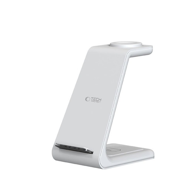Încărcător wireless QI15W-A36 3IN1 for Apple, albă, Tech-Protect