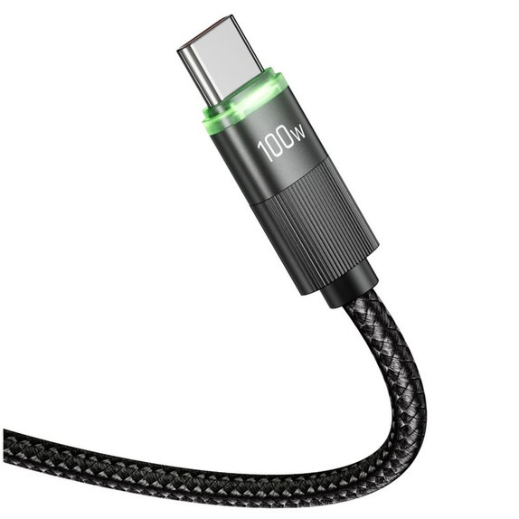 Cablu UB20T Ultraboost USB-C Cable PD 100W / 5A 180CM, neagră, Tech-Protect