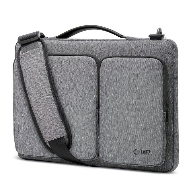 Husă pentru laptop Defender Bag 13-14, Crayon Grey, Tech-Protect