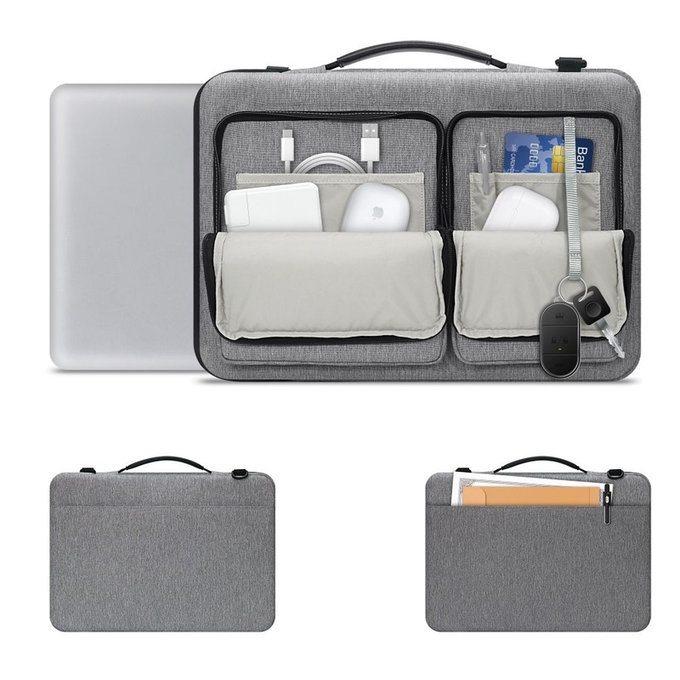 Husă pentru laptop Defender Bag 13-14, Crayon Grey, Tech-Protect