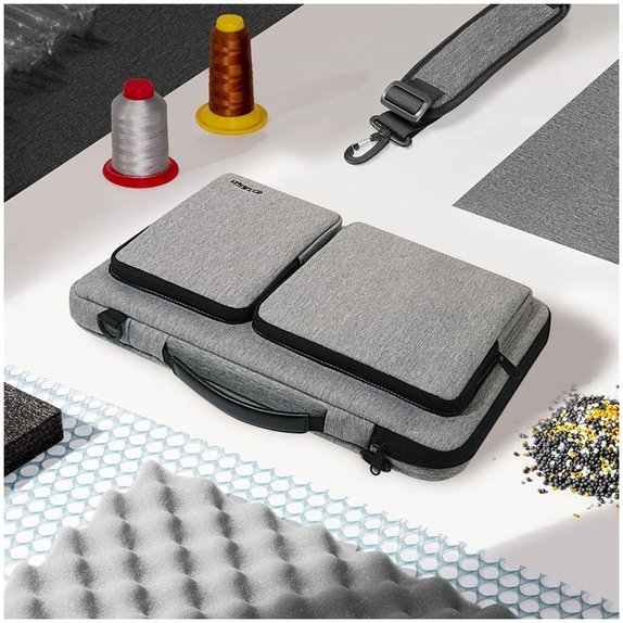 Husă pentru laptop Defender Bag 13-14, Crayon Grey, Tech-Protect