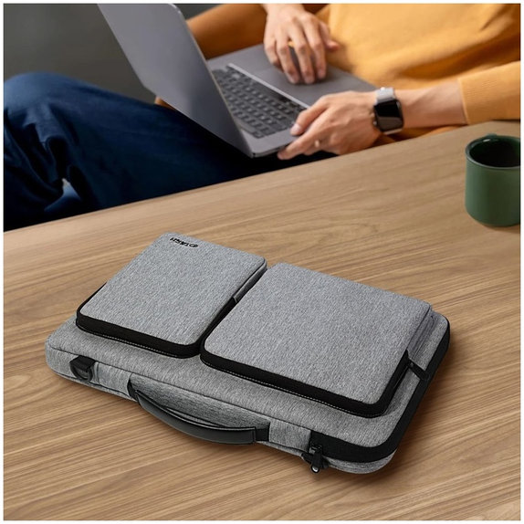 Husă pentru laptop Defender Bag 13-14, Crayon Grey, Tech-Protect