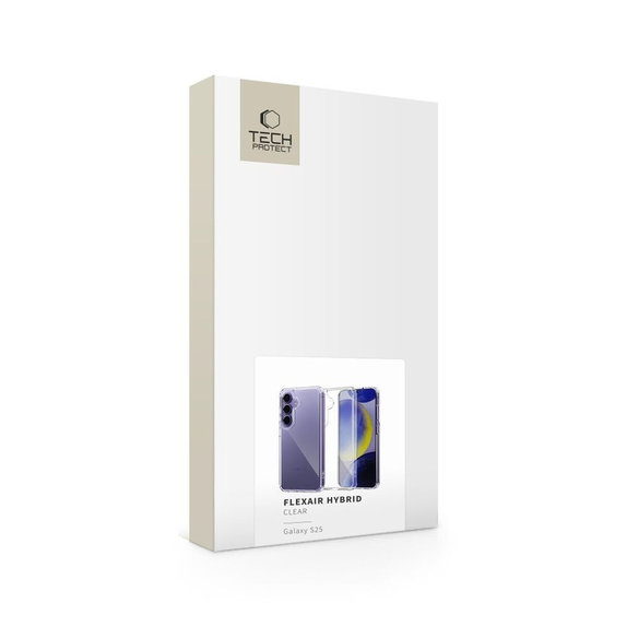 Husă FlexAir Hybrid pentru Galaxy S25, Clear, Tech-Protect