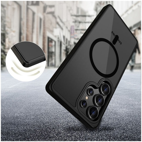 Husă MagMat MagSafe pentru Galaxy S25 Ultra, Matte Black, Tech-Protect