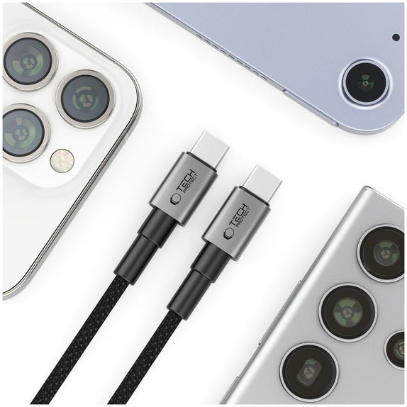 Cablu Ultraboost Dna USB-C Cable PD 100W / 5A 300cm, Iron Grey, Tech-Protect