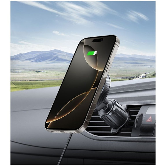 Suport auto MM15W-V4 Magnetic MagSafe Dashboard & Vent 15W, neagră, Tech-Protect