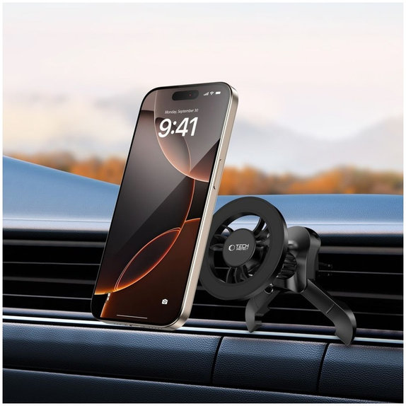Suport auto N56 Magnetic MagSafe Stable Vent, neagră, Tech-Protect