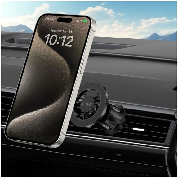 Suport auto N56 Magnetic MagSafe Cd & Vent, neagră, Tech-Protect