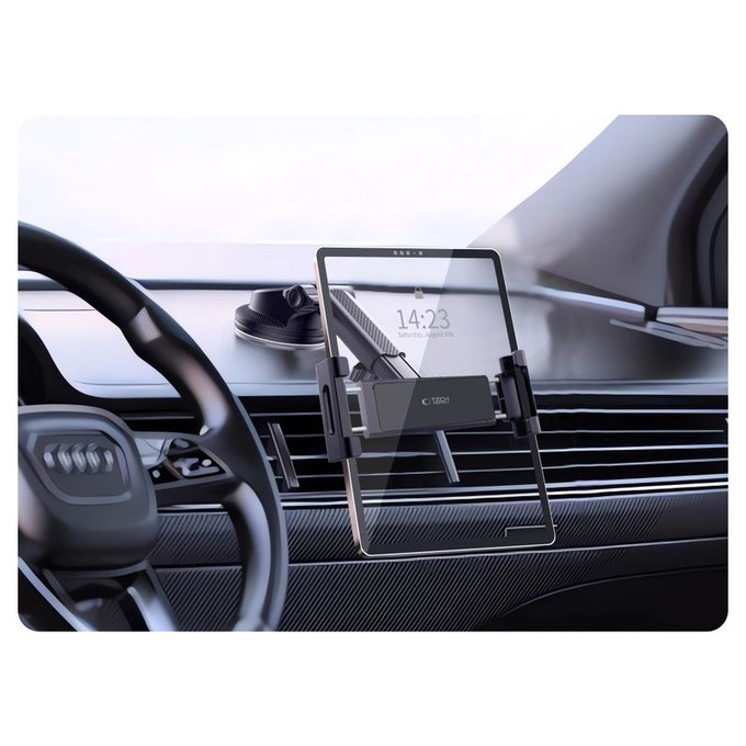 Suport auto V4 Universal Windshield & Dashboard for Tablet, neagră, Tech-Protect