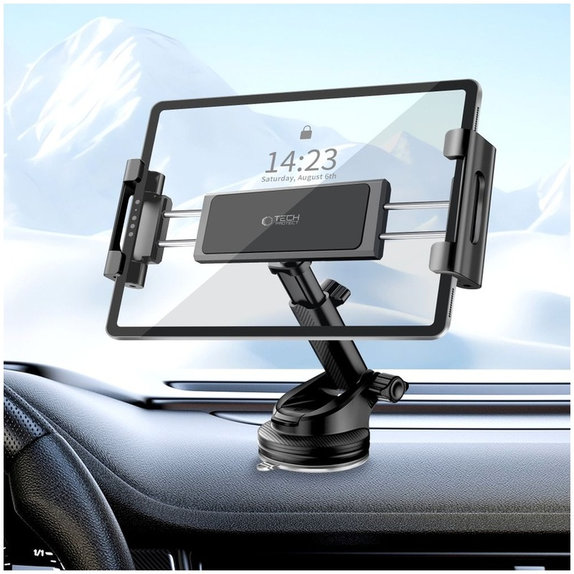 Suport auto V4 Universal Windshield & Dashboard for Tablet, neagră, Tech-Protect