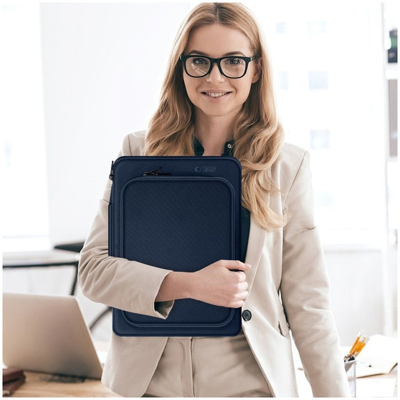 Husă pentru laptop Basic Bag 15-16, Navy Blue, Tech-Protect