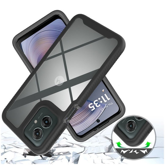 Husă Defense pentru Motorola Moto G15 / G15 Power / G17 / G17 Power / G05 / E15, neagră, Tech-Protect