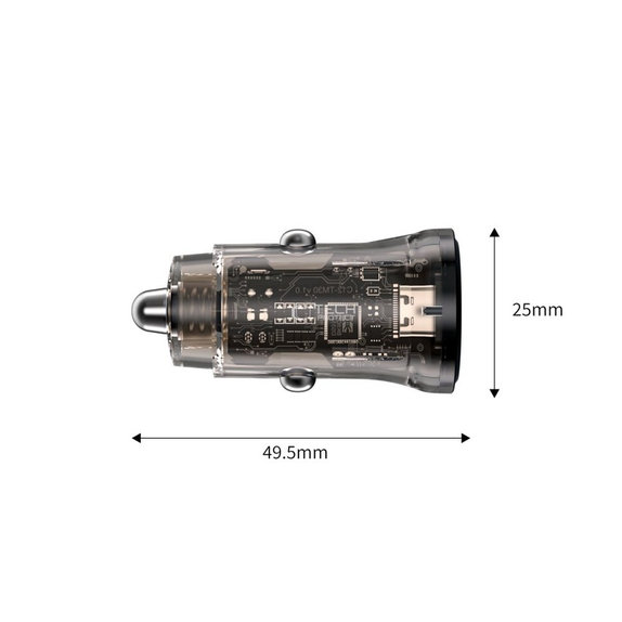 Încărcător auto CC01 2-PORT PD 45W / QC3.0, neagră, Tech-Protect