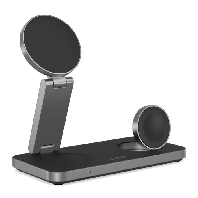 Încărcător wireless QI15W-A47 3IN1 Magnetic MagSafe, neagră, Tech-Protect