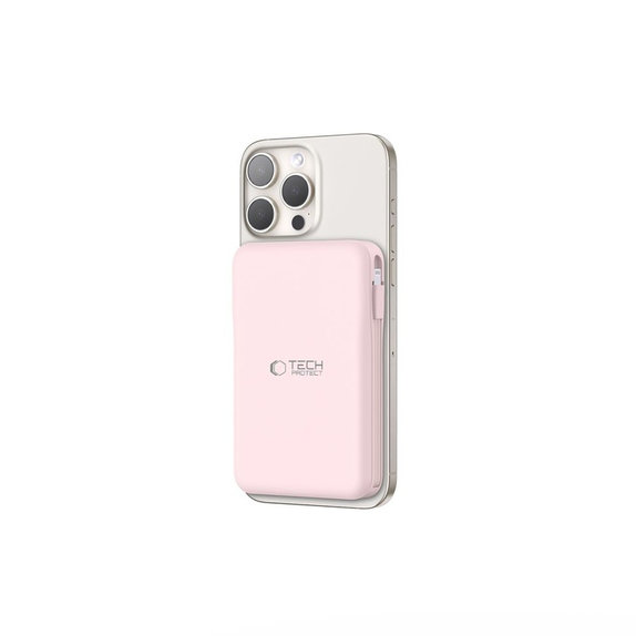Power bank PB31 Lifemag MagSafe 10000mAh, roz, Tech-Protect