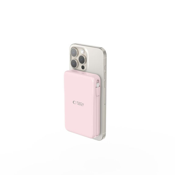Power bank PB31 Lifemag MagSafe 10000mAh, roz, Tech-Protect