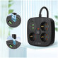 Încărcător de rețea PCS3X4 Power Strip 2 USB & 2 USB-C & 3 Socket 200cm, neagră, Tech-Protect