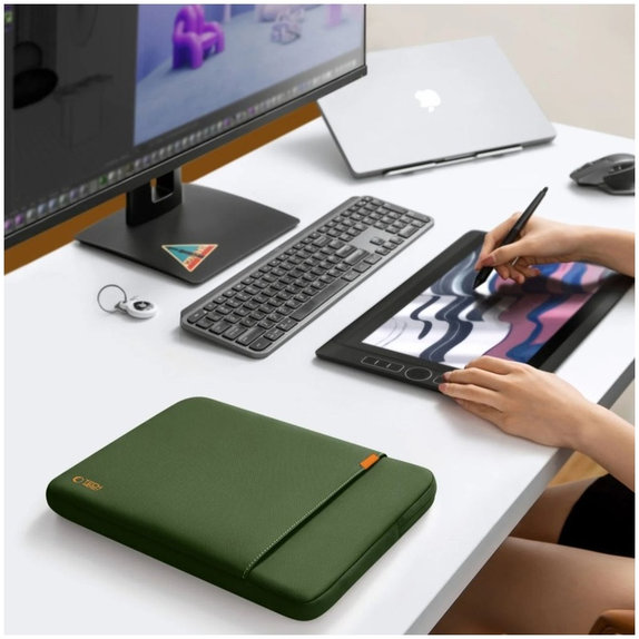 Husă pentru laptop Defender 15-16, Army Green, Tech-Protect