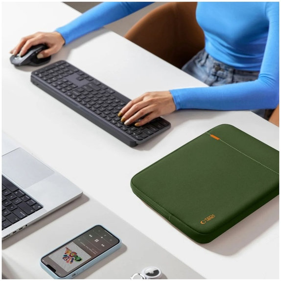 Husă pentru laptop Defender 15-16, Army Green, Tech-Protect