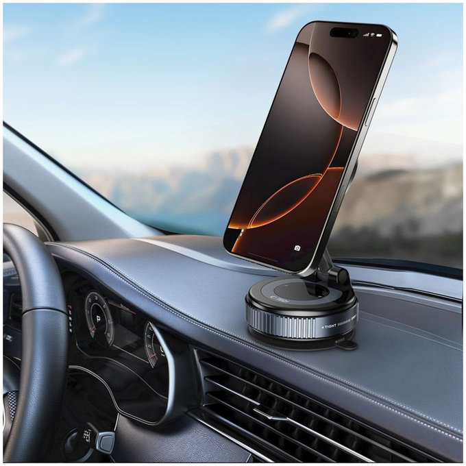 Suport auto N60 Magnetic MagSafe Windshield & Dashboard, neagră, Tech-Protect
