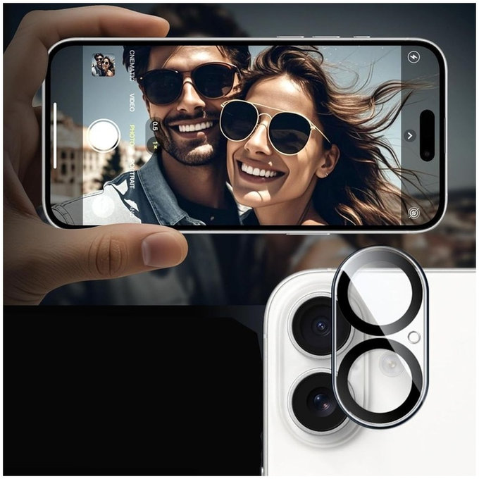 Protecție cameră Cam Fit+ pentru iPhone 17, transparentă, Tech-Protect