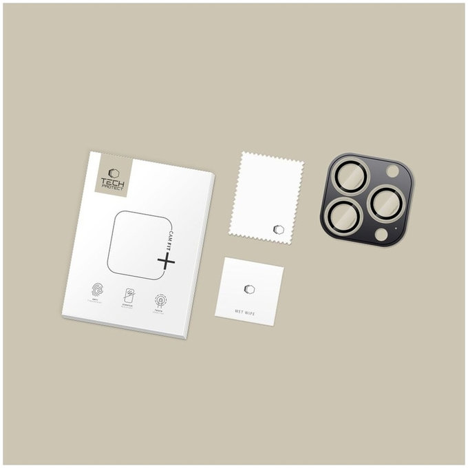 Protecție cameră Camring Fit+ pentru iPhone 14 Pro / Max / 15 Pro / Max / 16 Pro / Max / 17 Pro / Max, transparentă, Tech-Protect