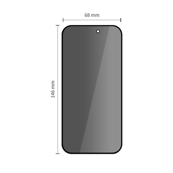 Sticlă securizată Privacy Glass Spy+ 2-PACK pentru iPhone 16 Pro / 17 / 17 Pro, privacy, Tech-Protect