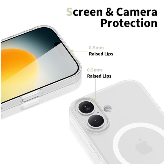 Husă MagSlim MagSafe pentru iPhone 17, Matte/White, Tech-Protect