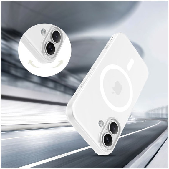 Husă MagSlim MagSafe pentru iPhone 17, Matte/White, Tech-Protect