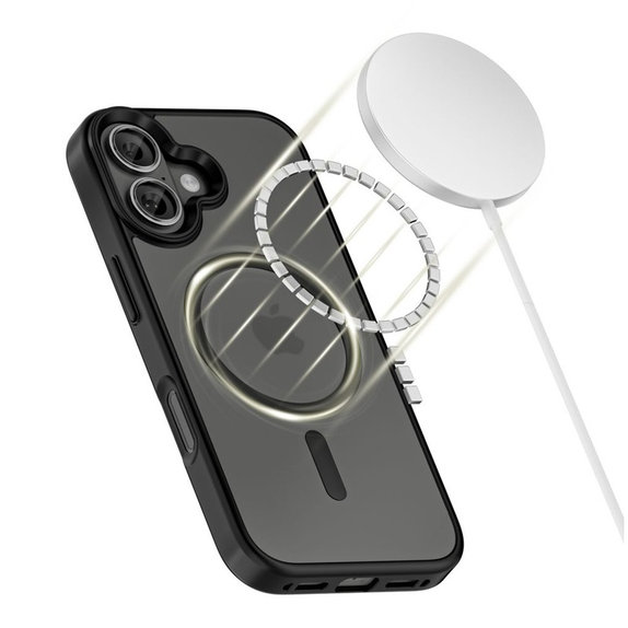 Husă MagMat MagSafe pentru iPhone 17, Matte Black, Tech-Protect