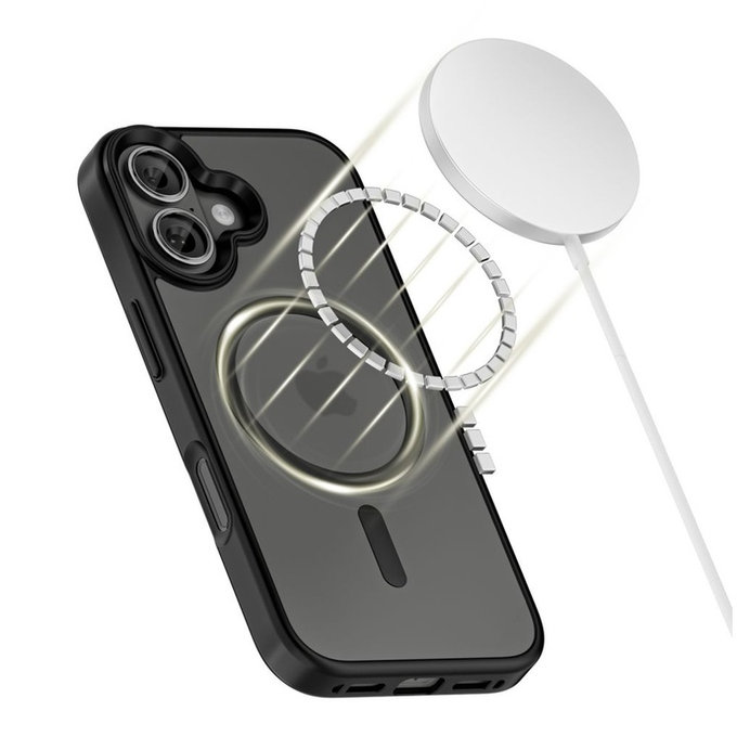 Husă MagMat MagSafe pentru iPhone 17, Matte Black, Tech-Protect