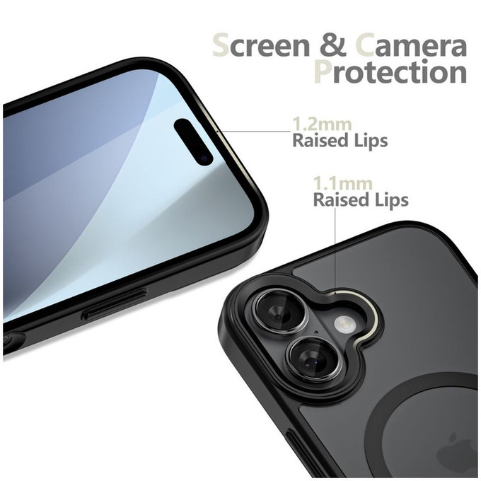 Husă MagMat MagSafe pentru iPhone 17, Matte Black, Tech-Protect