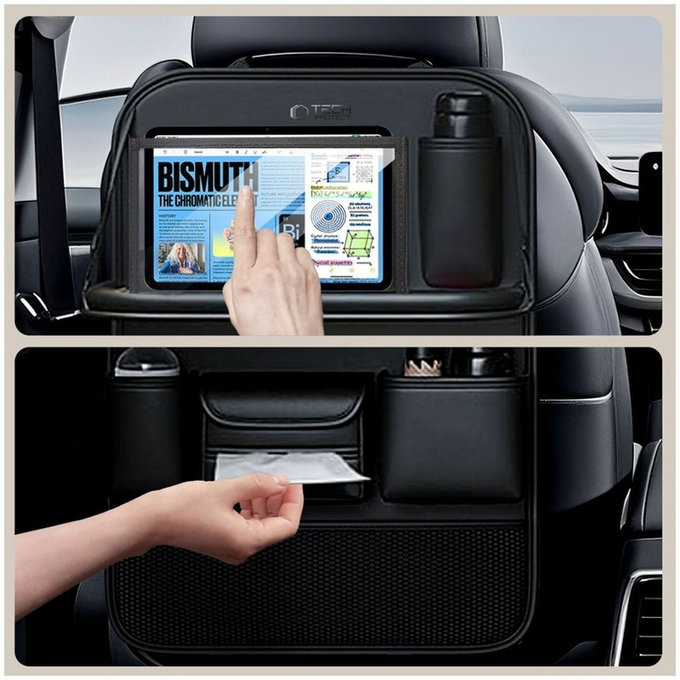 Organizator auto pentru bancheta din spate UCA100, negru, Tech-Protect