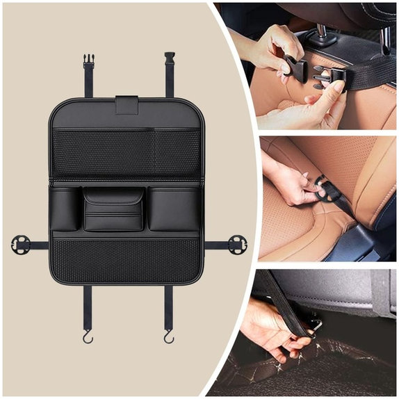 Organizator auto pentru bancheta din spate UCA100, negru, Tech-Protect