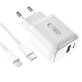 Încărcător de rețea NCA20 2-PORT PD 20W / QC3.0 + Lightning Cable, albă, Tech-Protect