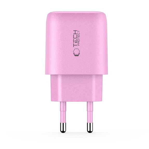Încărcător de rețea NCA20 2-PORT PD 20W / QC3.0, Baby Pink, Tech-Protect