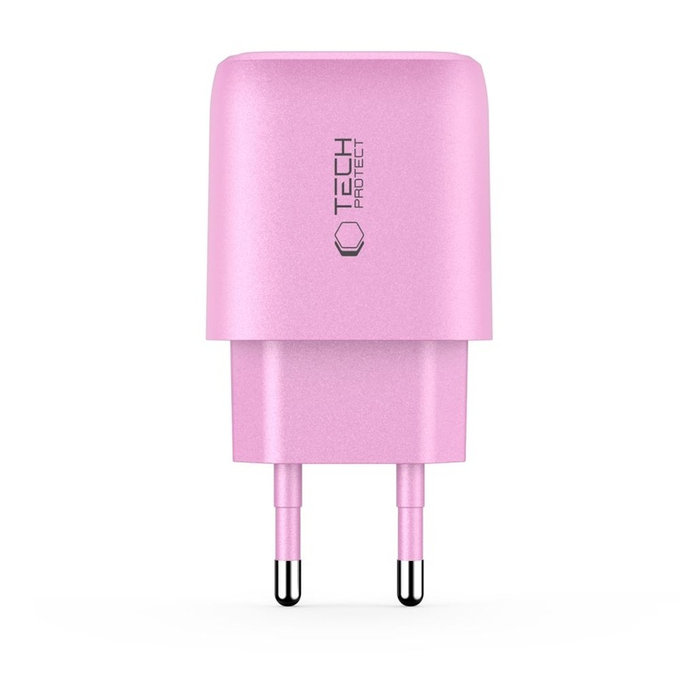 Încărcător de rețea NCA20 2-PORT PD 20W / QC3.0, Baby Pink, Tech-Protect