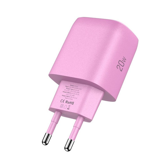 Încărcător de rețea NCA20 2-PORT PD 20W / QC3.0, Baby Pink, Tech-Protect