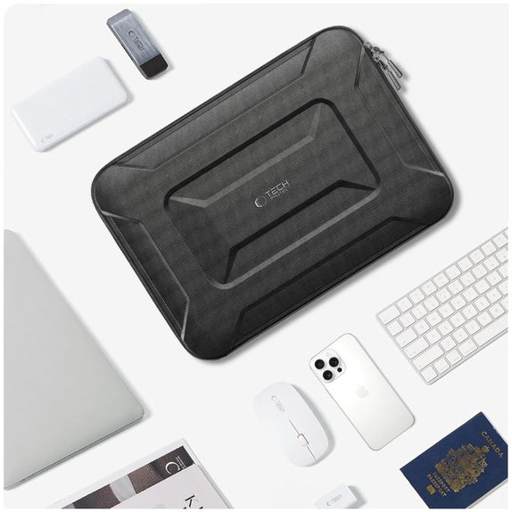 Husă pentru laptop Ranger-X Tactical 13-14, neagră, Tech-Protect