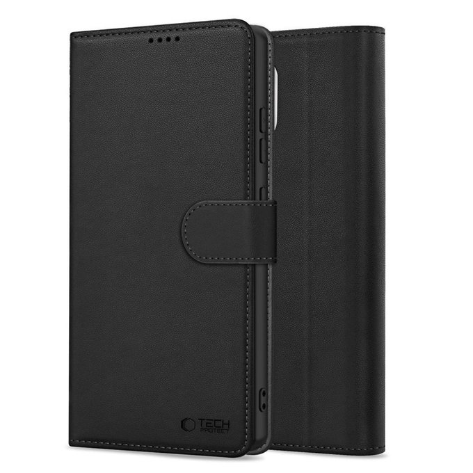 Husă Wallet pentru Samsung S25 FE, neagră, Tech-Protect