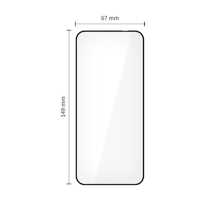 Sticlă securizată Glass Fit+ 2-PACK pentru Motorola Edge 50 Neo / 60 Neo, neagră, Tech-Protect