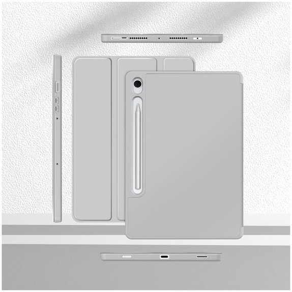 Husă Sc Pen pentru Samsung Tab S9 11.0 / S9 FE / S10 FE / S10 Lite 10.9 X710 / X716B / X510 / X516B / X520 / X526 / X400 / X406B, gri, Tech-Protect