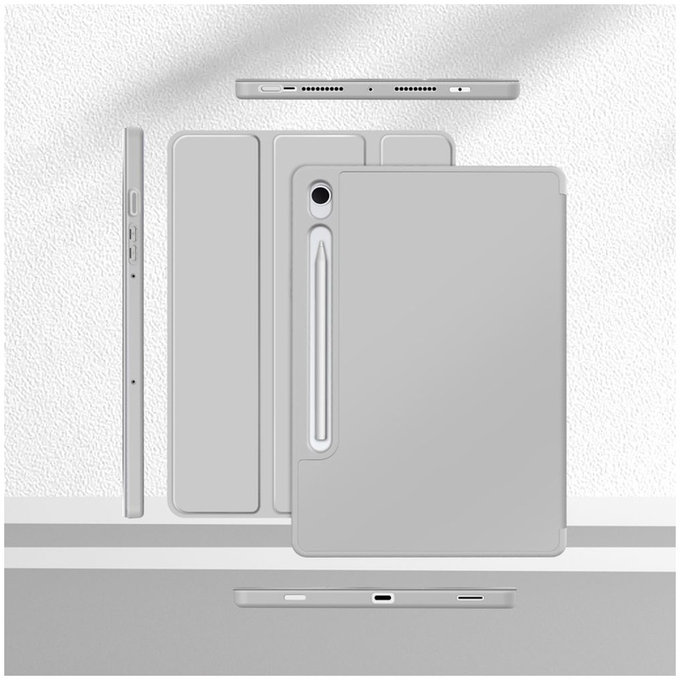 Husă Sc Pen pentru Samsung Tab S9 11.0 / S9 FE / S10 FE / S10 Lite 10.9 X710 / X716B / X510 / X516B / X520 / X526 / X400 / X406B, gri, Tech-Protect